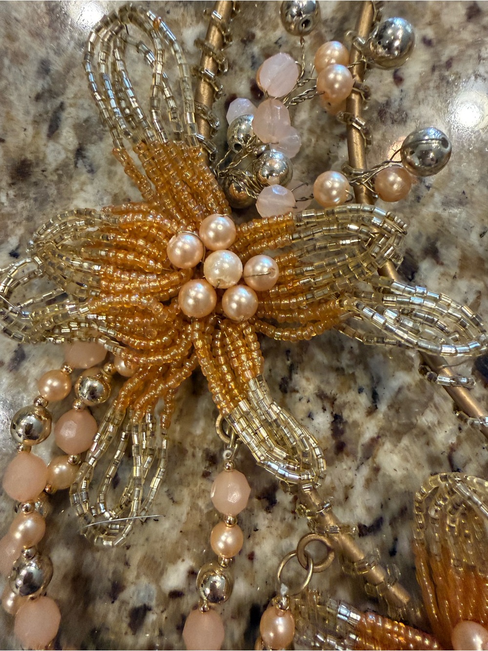 Beaded Floral Hanging Decor  “Wind Chime” - Picture 6 of 7